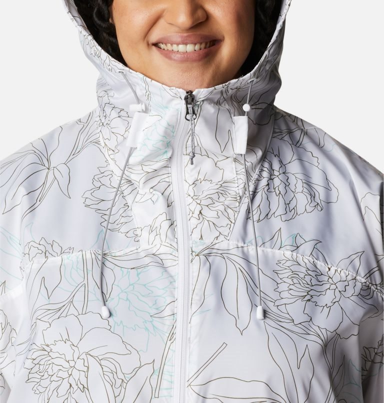 Women's Columbia Alpine Chill Windbreaker Jackets White | Plus Size CA-R0LA6